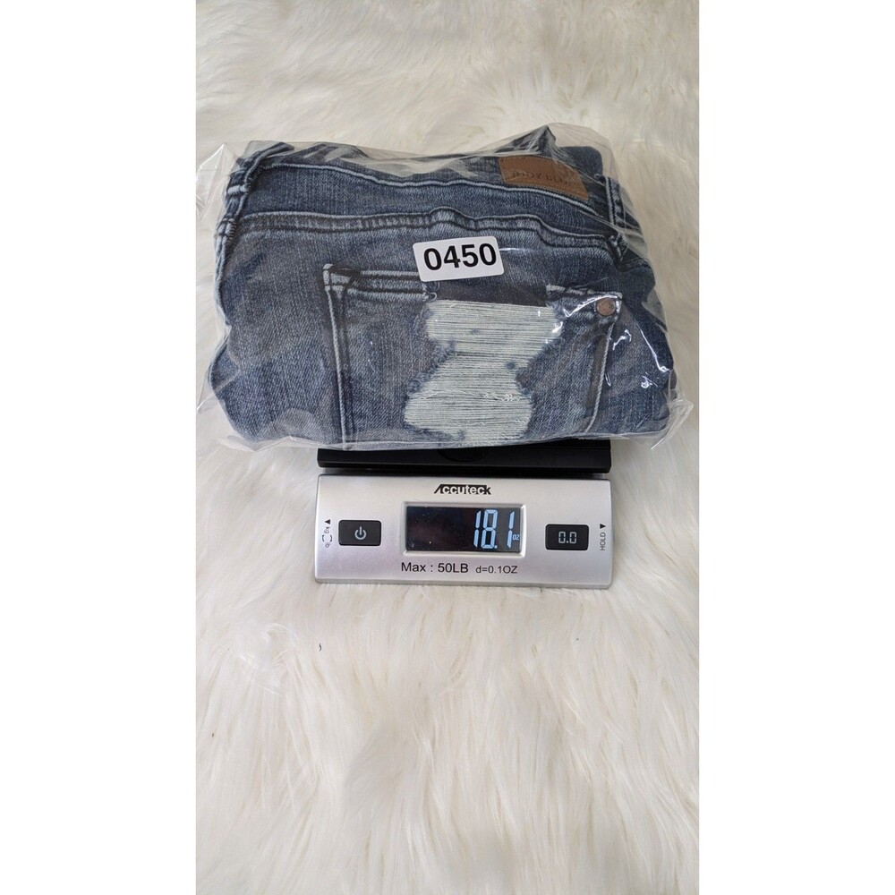 Judy Blue Size 13/31 JB88191 High Waist Raw Hem Relaxed Fit Jeans Charcoal Wash - Picture 10 of 10